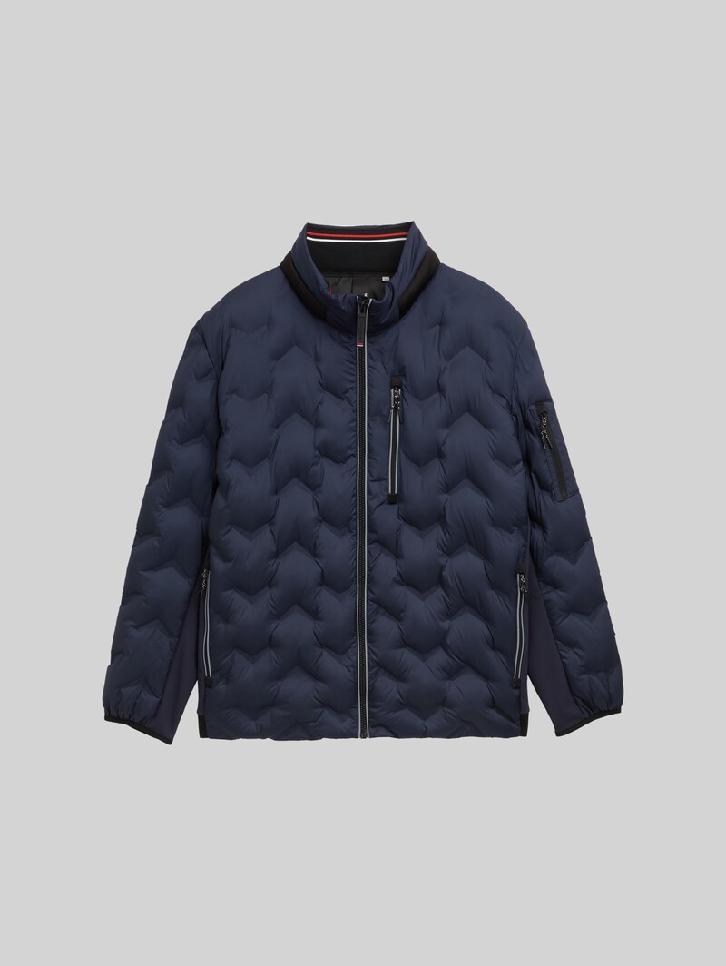 Tom Tailor Plus Size - Hybrid Lightweight Steppjacke mit verstaubarer Kapuze - Sky Captain Blue
