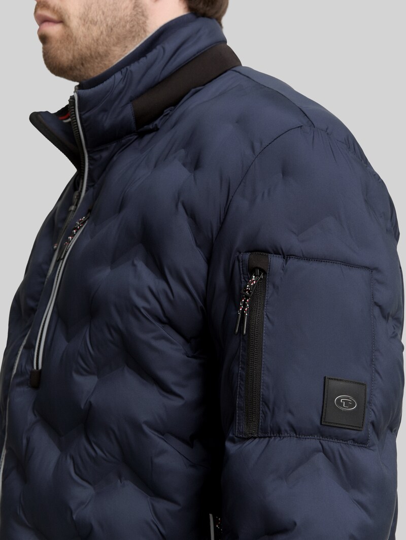 Tom Tailor Plus Size - Hybrid Lightweight Steppjacke mit verstaubarer Kapuze - Sky Captain Blue