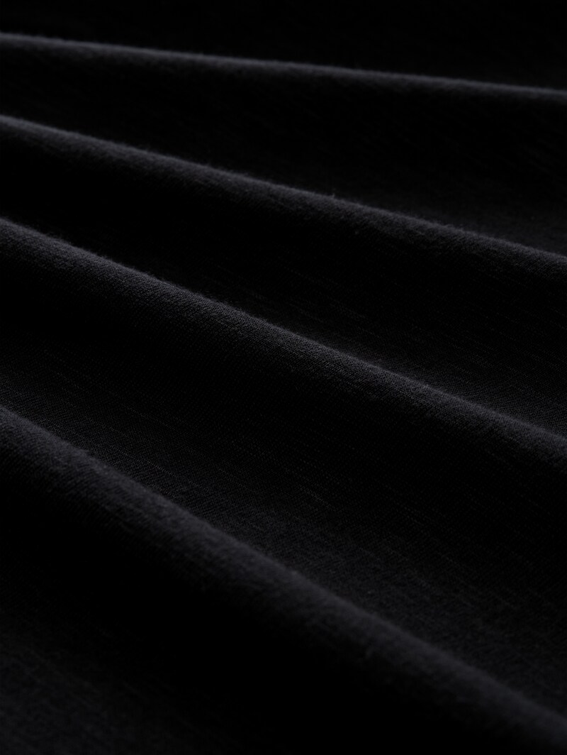 Tom Tailor Plus Size - T-Shirt mit Turn-Up-Funktion - Deep Black