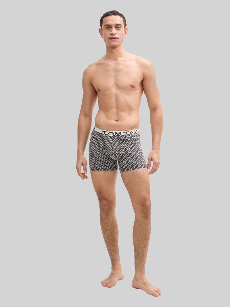Tom Tailor Mittellange Boxershorts im 2er-Pack - Blue-dark-allover