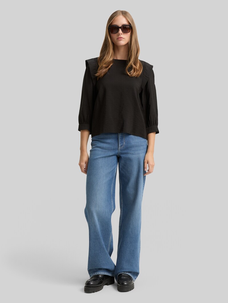 Tom Tailor Loose Fit Bluse - Deep Black