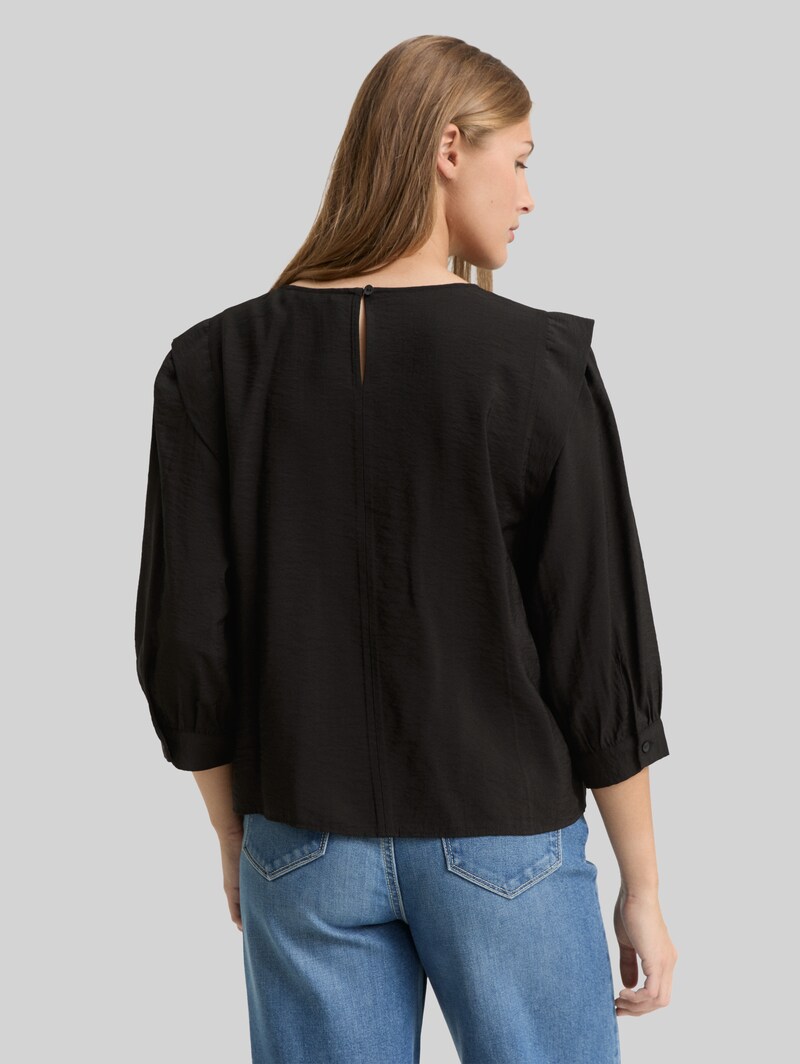 Tom Tailor Loose Fit Bluse - Deep Black