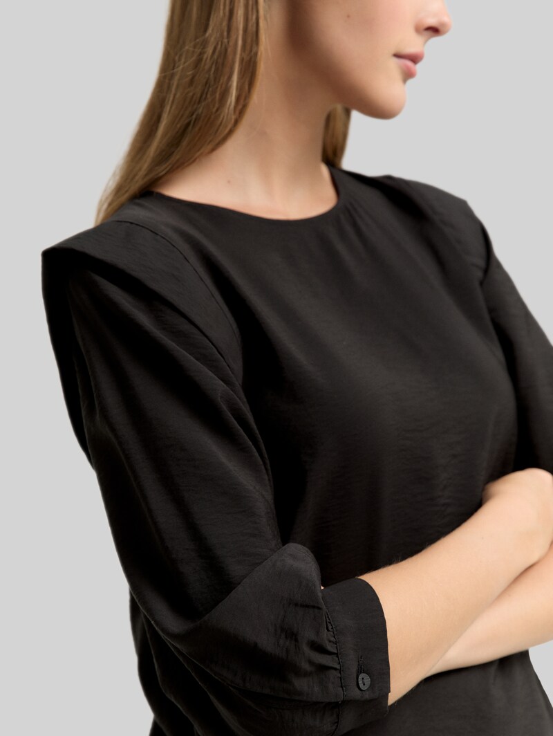 Tom Tailor Loose Fit Bluse - Deep Black