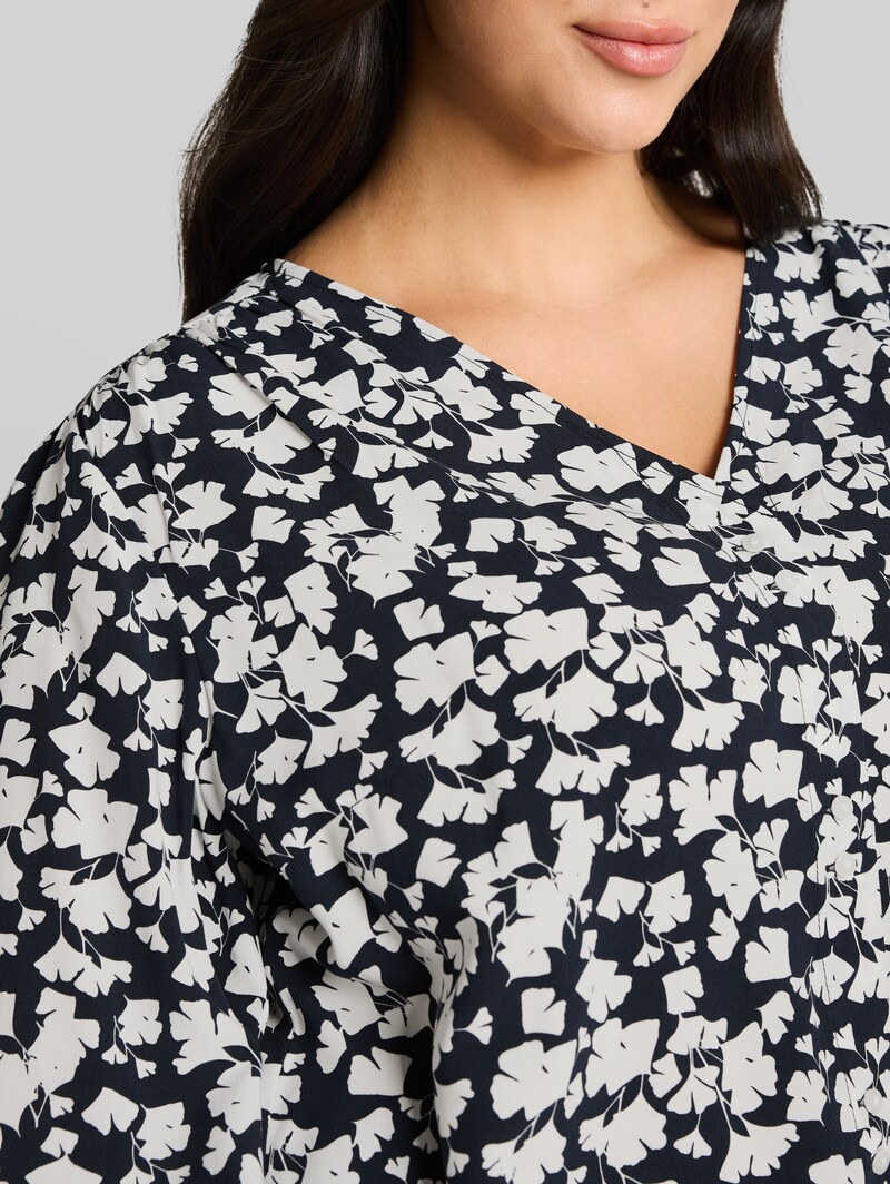 Tom Tailor Plus Size - Bluse aus Viskose - Blue Ginkgo Minimal