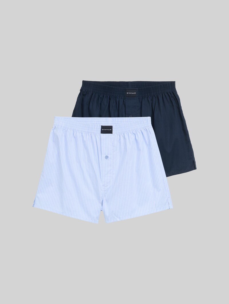 Tom Tailor Boxershorts mit Streifenmuster im 2er-Pack - Blue-light-stripe