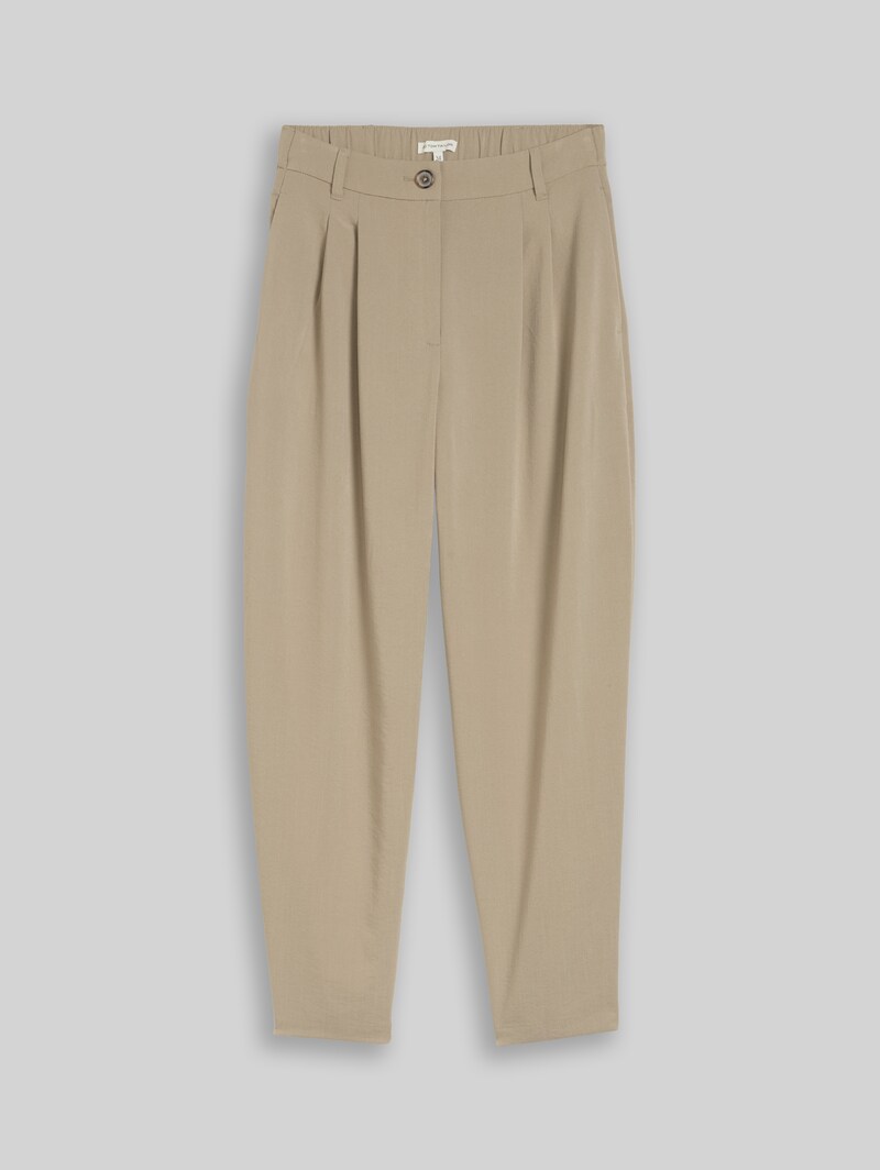 Tom Tailor Cropped Barrel Hose - Silver Olive