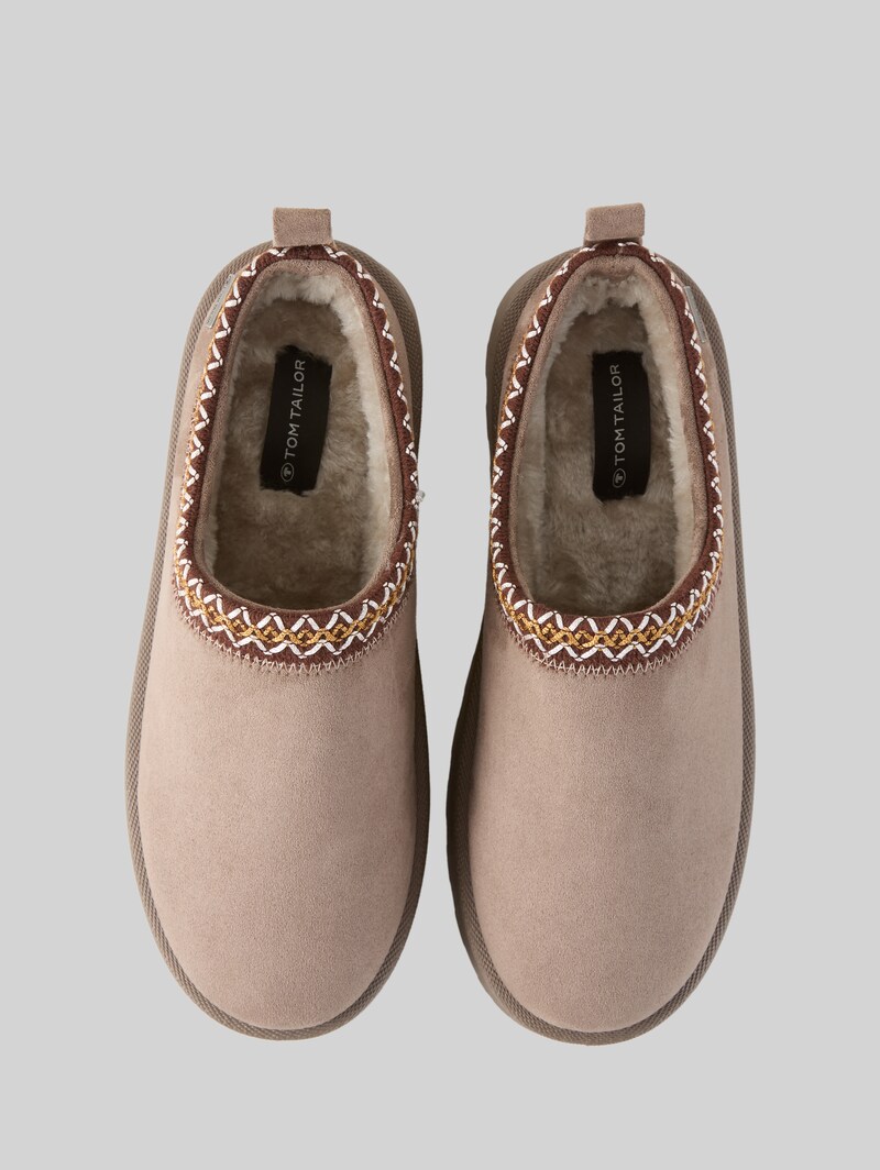 Tom Tailor Gefütterte Slipper mit Plateau-Sohle - Mud