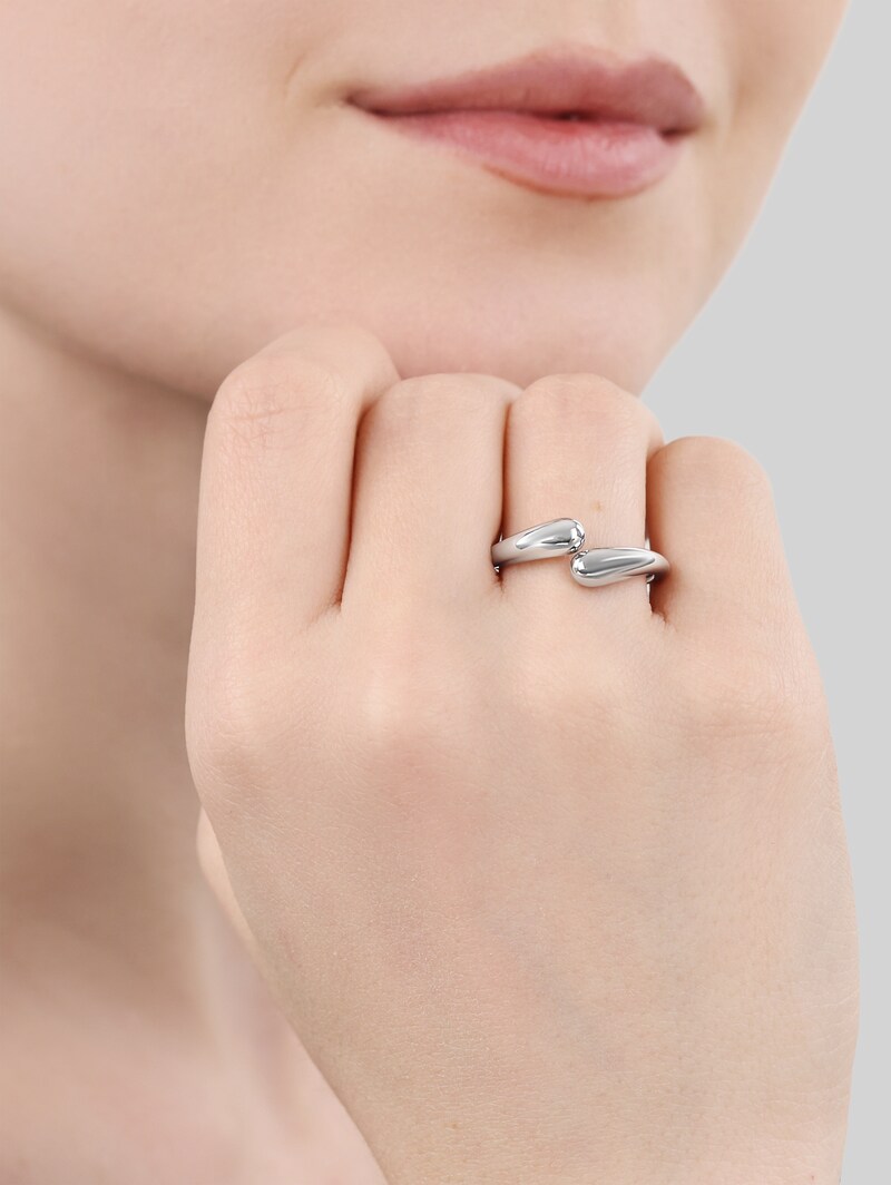 Tom Tailor Fingerring aus Edelstahl silber - Silver