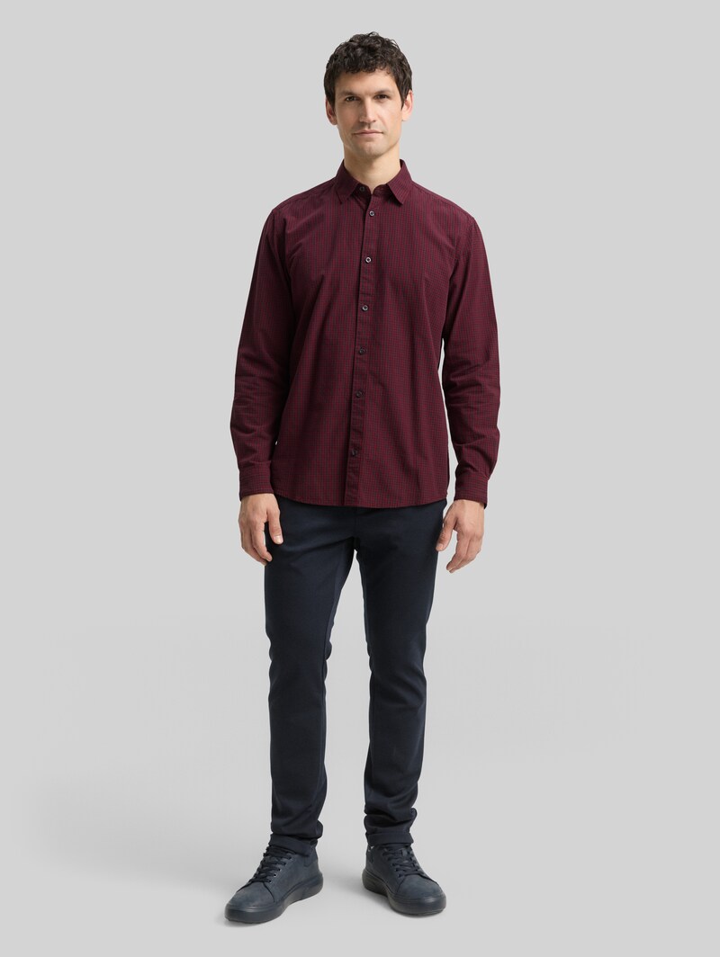 Tom Tailor Regular Fit Hemd mit Karomuster - Red Vichy Check