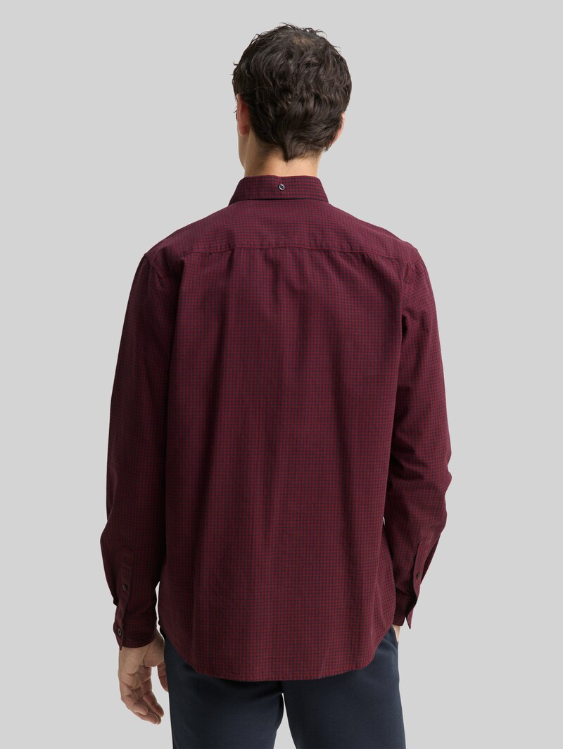 Tom Tailor Regular Fit Hemd mit Karomuster - Red Vichy Check