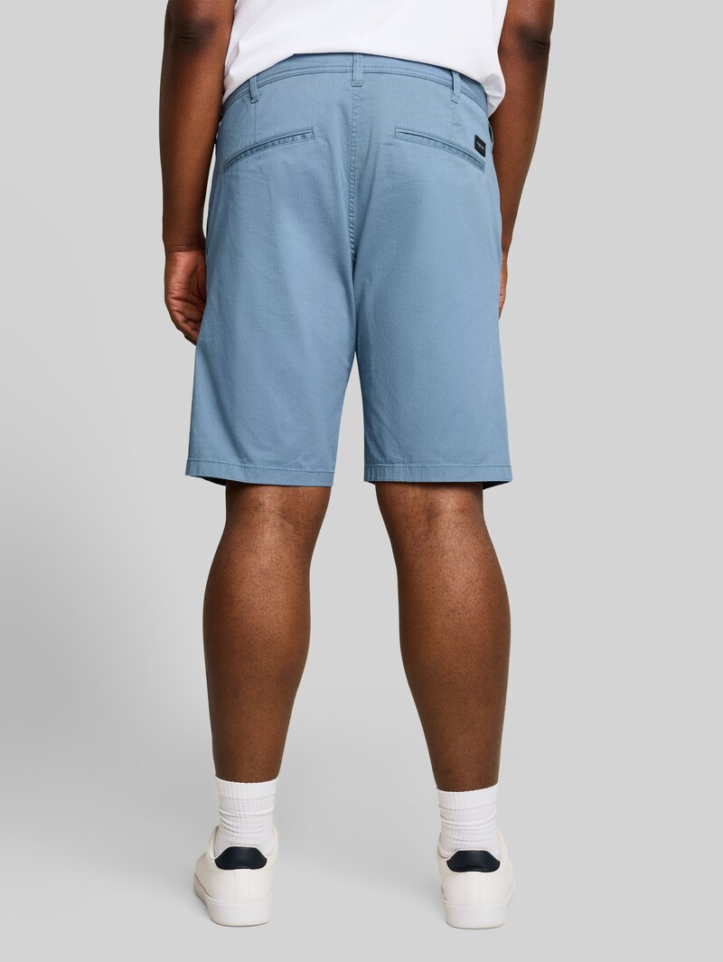 Tom Tailor Plus Size - Slim Chino Shorts - Blue Mini Geometric Print Tom Tailor Plus Size - Slim Chino Shorts - Blue Mini Geometric Print