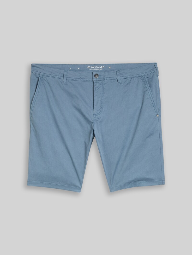 Tom Tailor Plus Size - Slim Chino Shorts - Blue Mini Geometric Print
