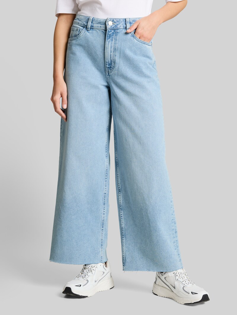Tom Tailor TTMIJA CULOTTE Jeans - Used Light Stone Blue Denim