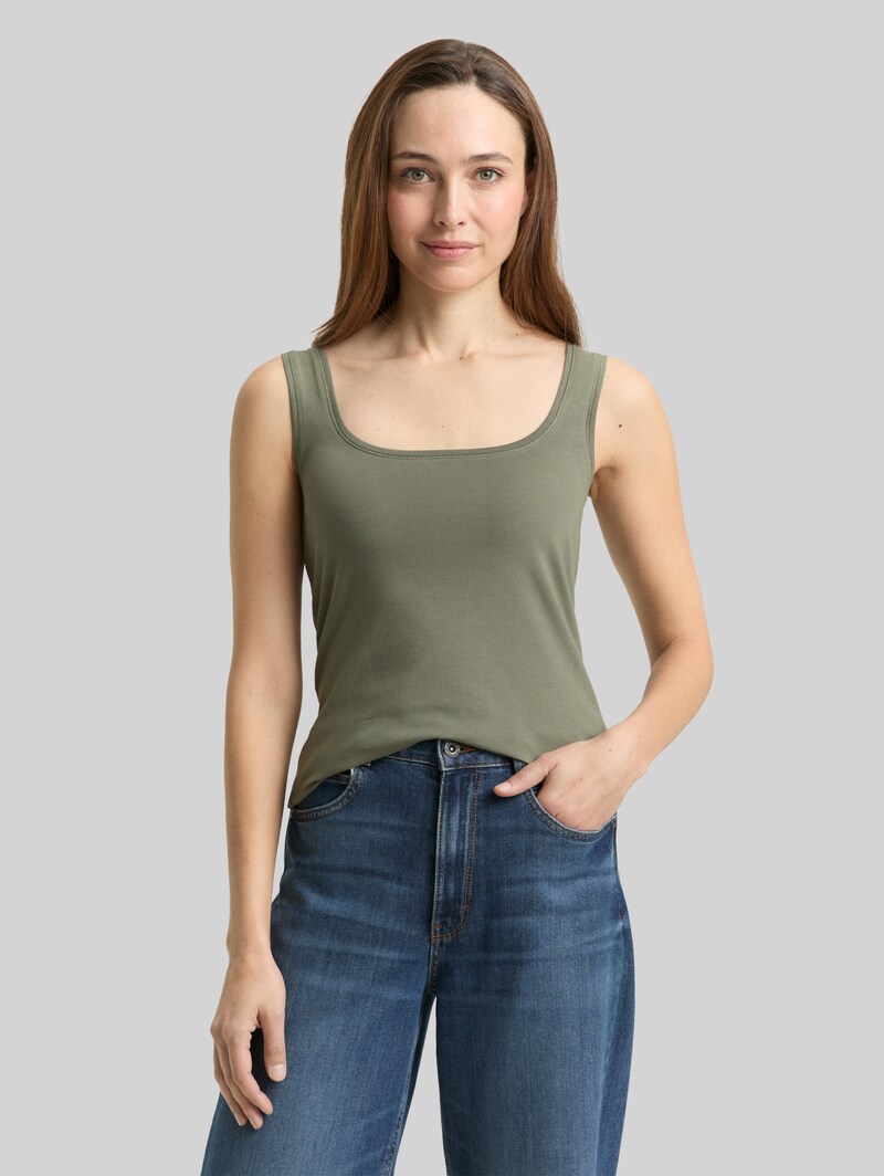 Tom Tailor Basic Top im 2er-Pack - Cloudy Green Tom Tailor Basic Top im 2er-Pack - Cloudy Green