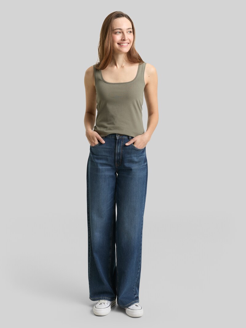 Tom Tailor Basic Top im 2er-Pack - Cloudy Green