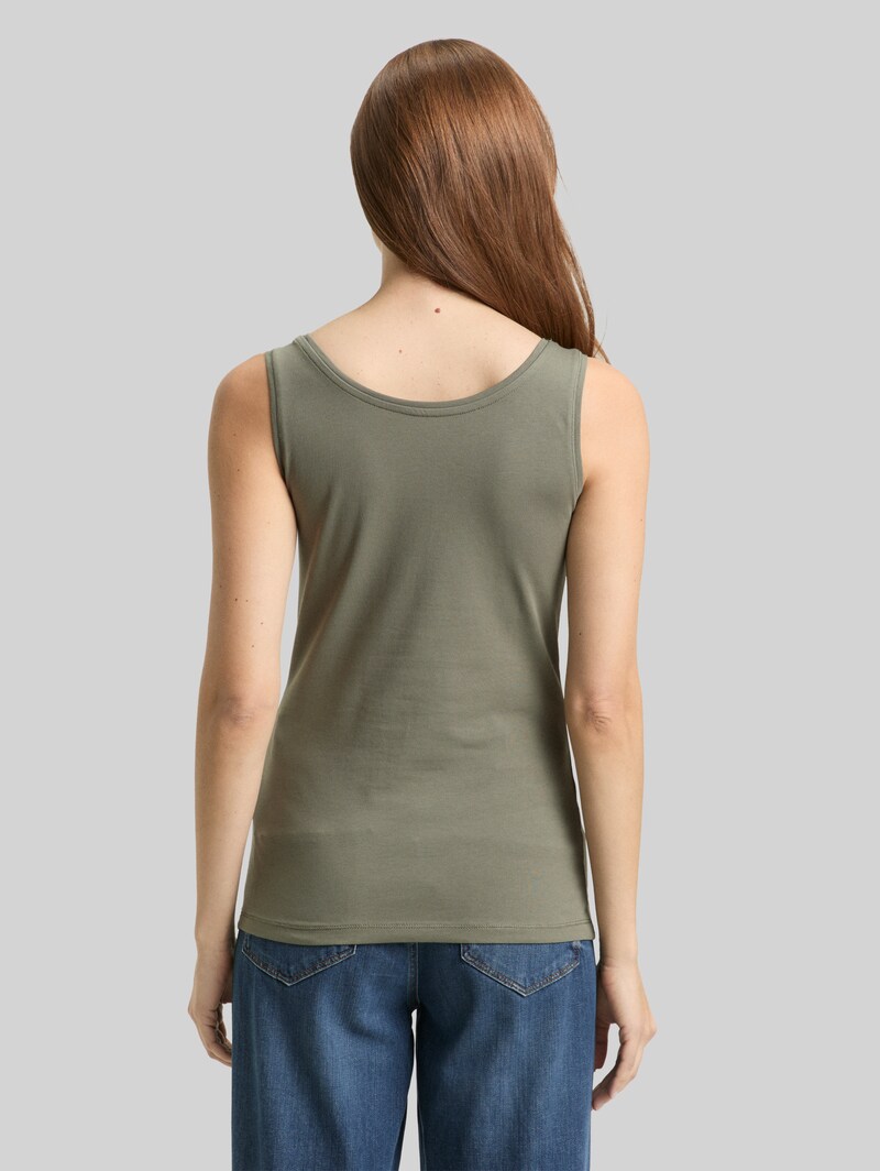 Tom Tailor Basic Top im 2er-Pack - Cloudy Green
