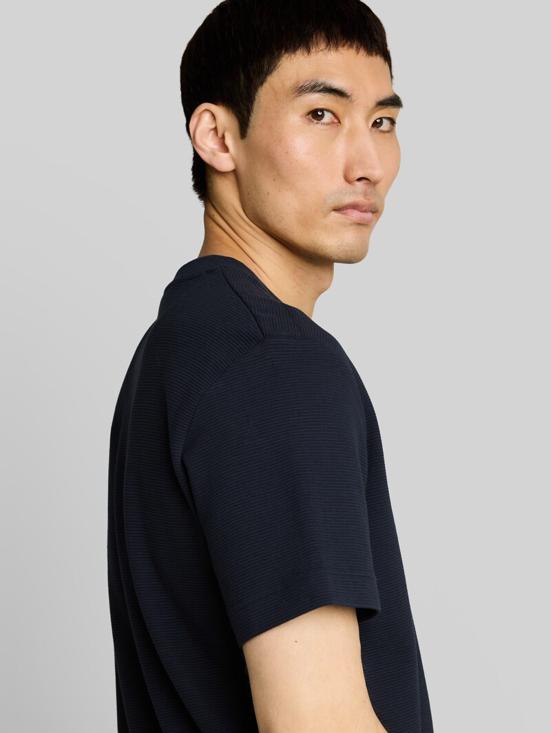 Tom Tailor T-Shirt aus Baumwolle - Sky Captain Blue Ottoman