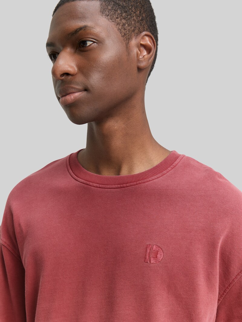 Tom Tailor Relaxed Overdyed Sweatshirt - Burnt Russet