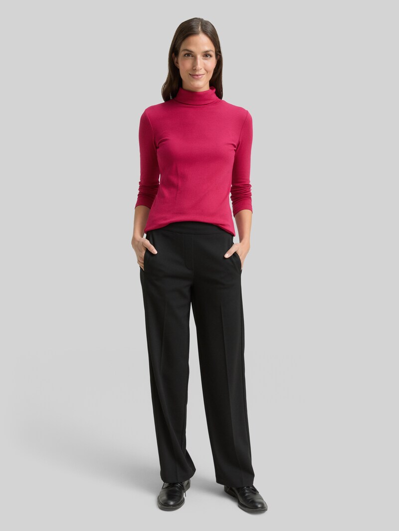 Tom Tailor Langarmshirt mit Rollkragen - Dark Pink