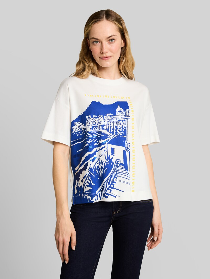 Tom Tailor T-Shirt mit Print - Whisper White Tom Tailor T-Shirt mit Print - Whisper White