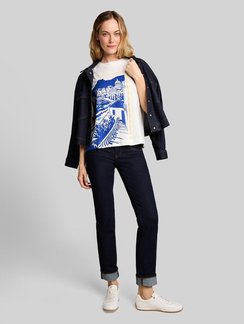 Tom Tailor T-Shirt mit Print - Whisper White