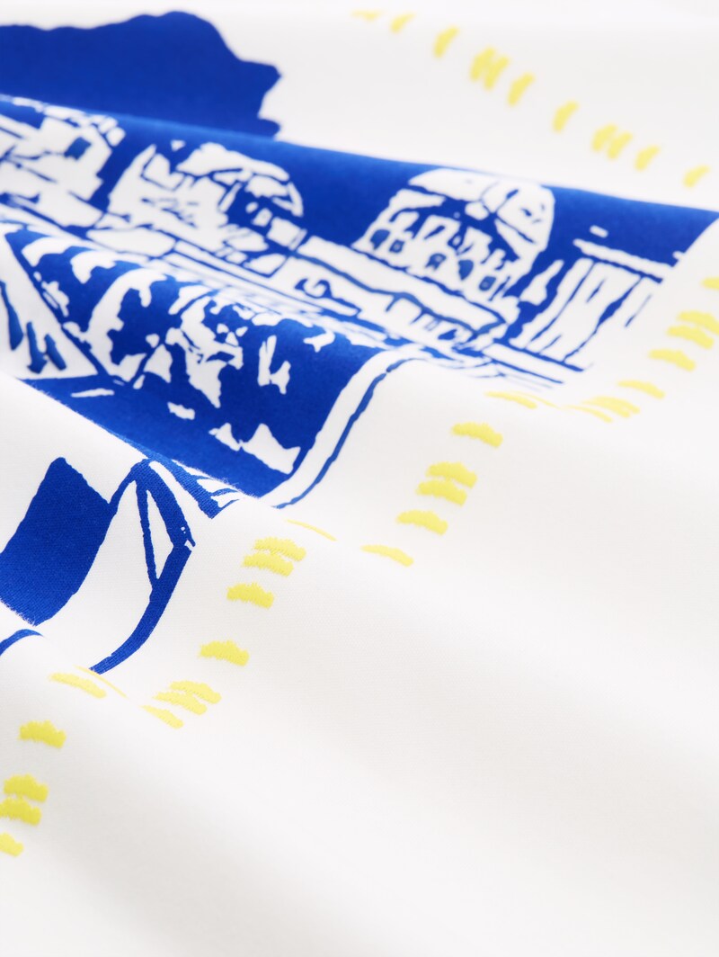 Tom Tailor T-Shirt mit Print - Whisper White