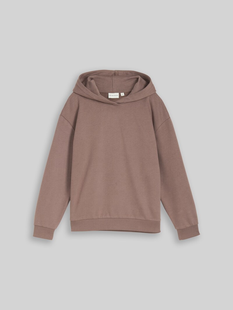 Tom Tailor Oversize Hoodie Sweatshirt mit Rückenprint - Rusty Brown