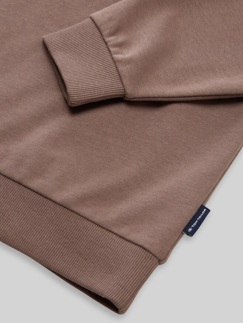 Tom Tailor Oversize Hoodie Sweatshirt mit Rückenprint - Rusty Brown