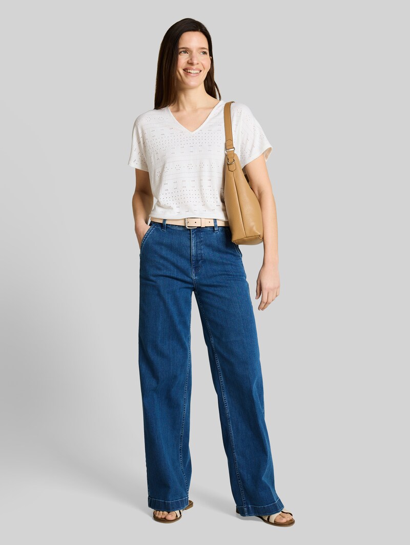 Tom Tailor Loose Fit Ajour T-Shirt - Whisper White