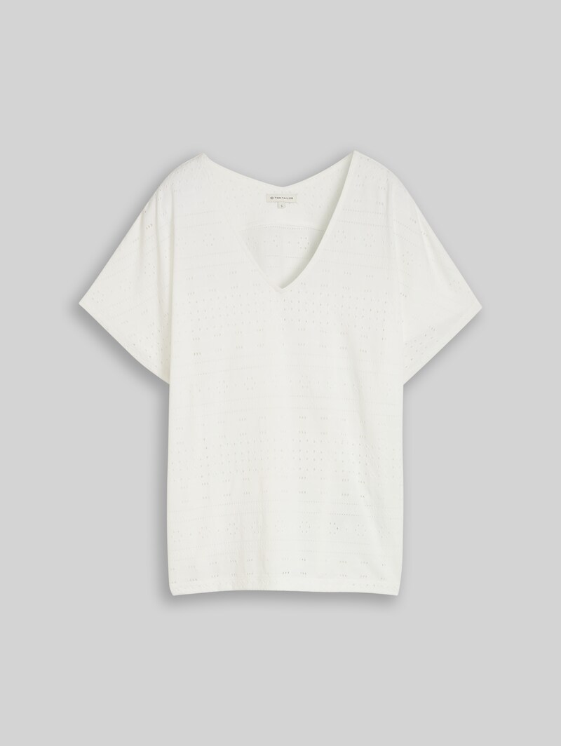 Tom Tailor Loose Fit Ajour T-Shirt - Whisper White