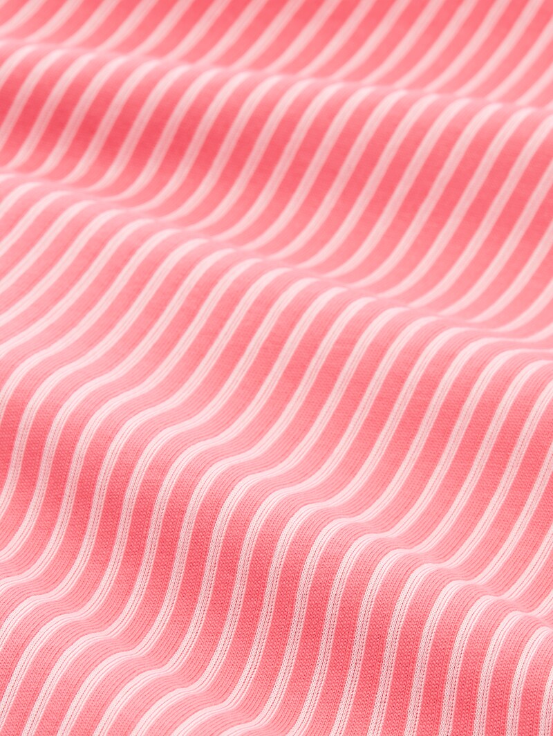 Tom Tailor Blusenshirt mit Streifenmuster - Soft Coral Pink White Stripe