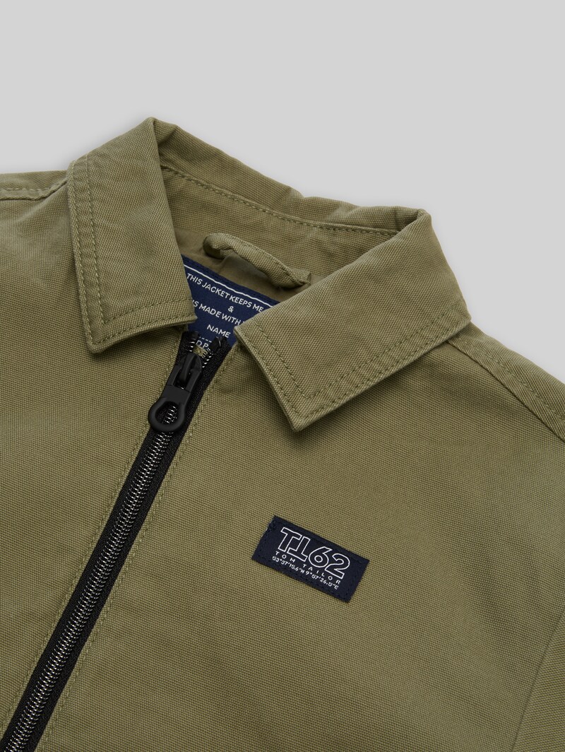 Tom Tailor Übergangsjacke aus Baumwolle - Tree Moss Green