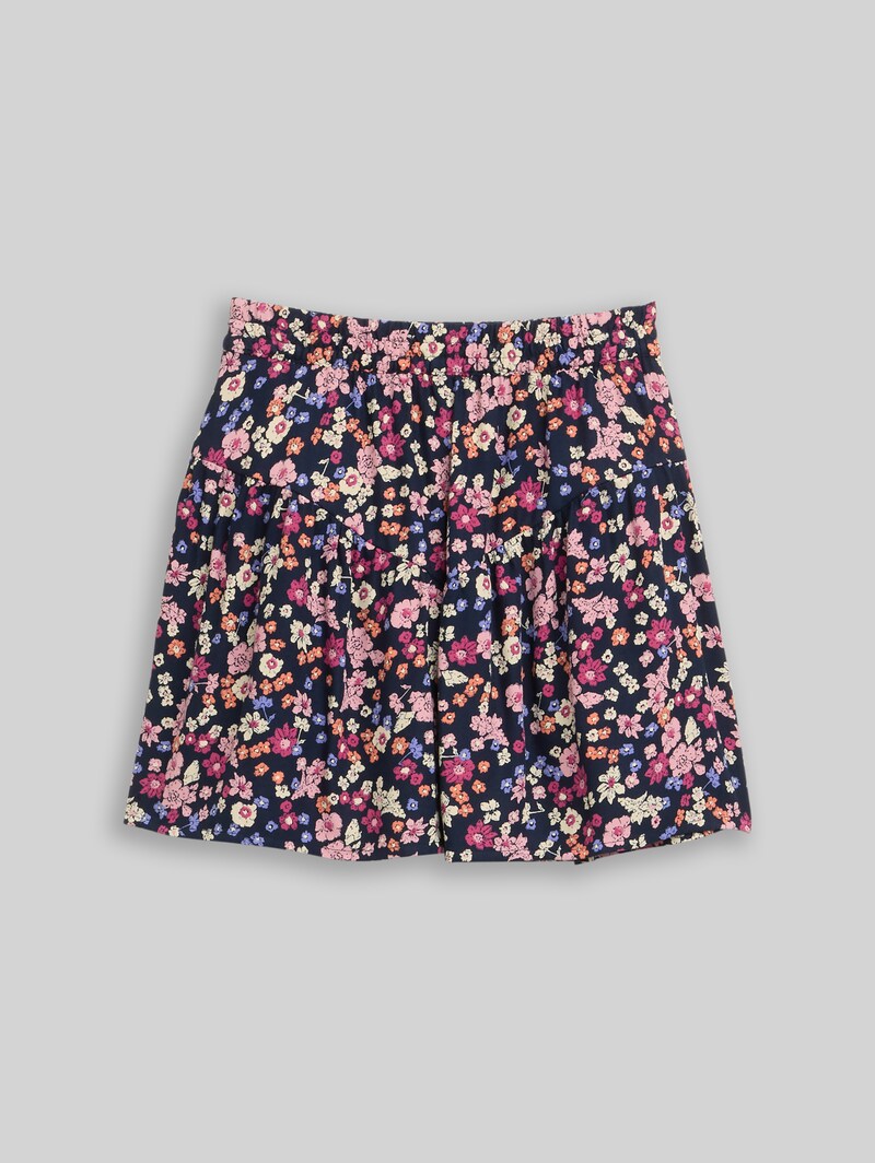 Tom Tailor Mini-Rock mit Blumenmuster - Blue Multicolor Flower Print Tom Tailor Mini-Rock mit Blumenmuster - Blue Multicolor Flower Print