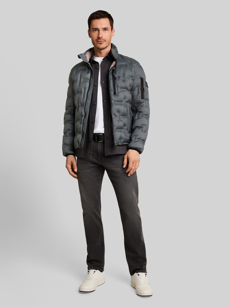 Tom Tailor Hybrid Steppjacke mit verstaubarer Kapuze - Darkest Olive