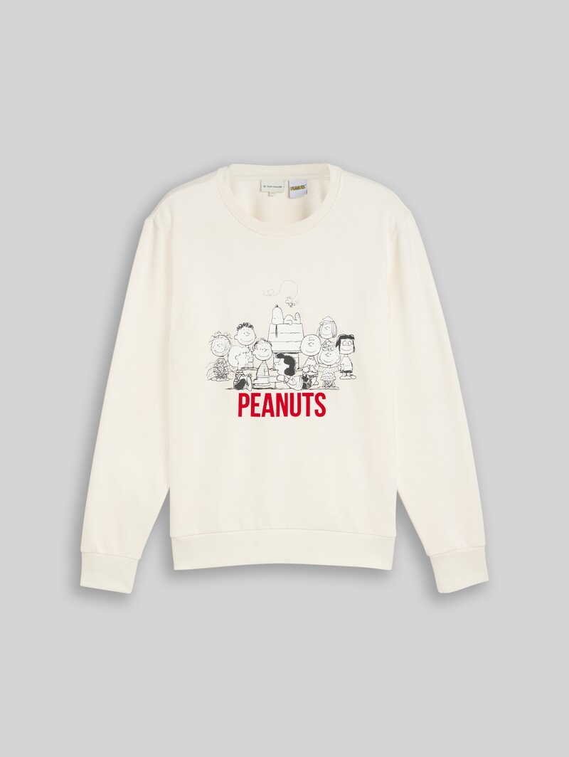 Tom Tailor Sweatshirt mit Snoopy-Print - Gardenia White