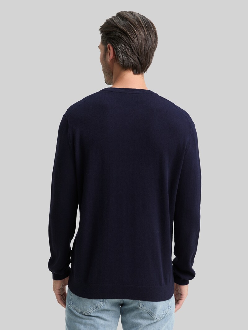 Tom Tailor Strickpullover mit Kaschmir-Anteil - Knitted Navy Melange