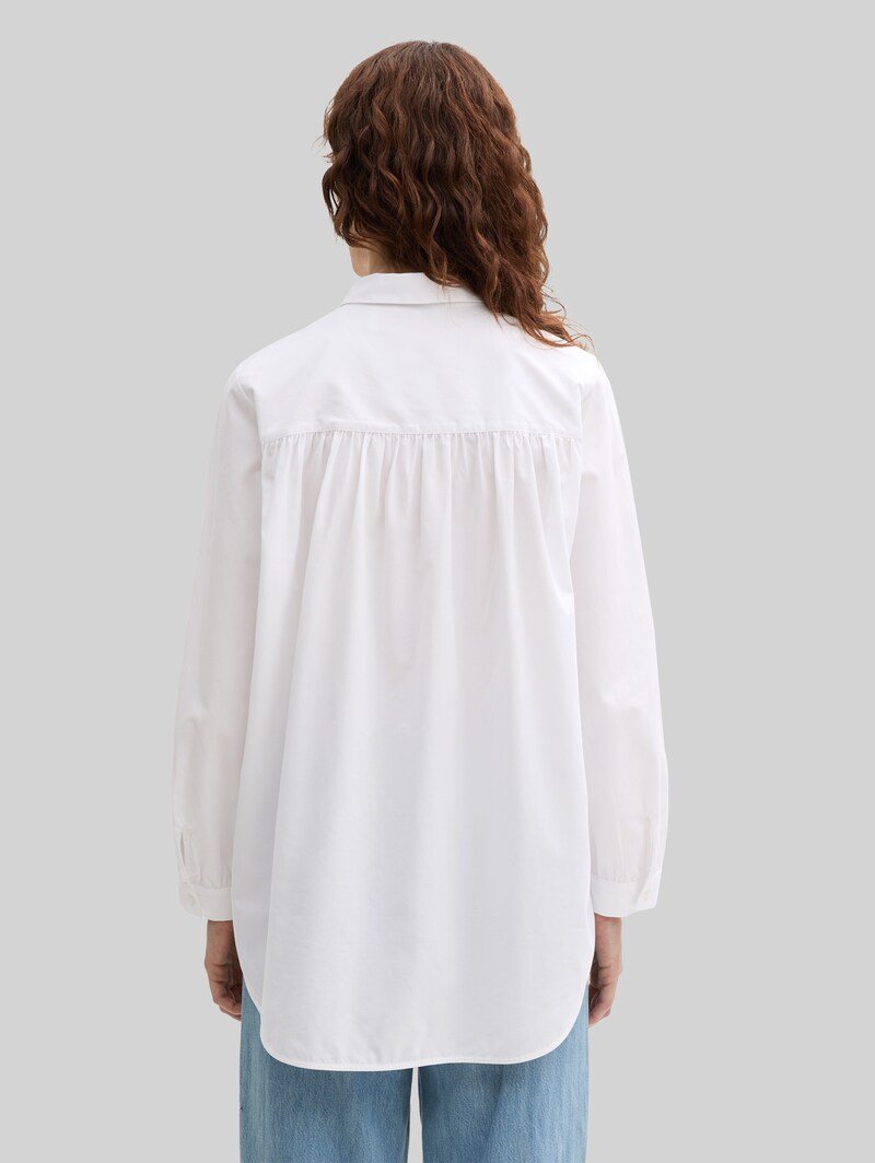 Tom Tailor Loose Fit Hemdbluse - White