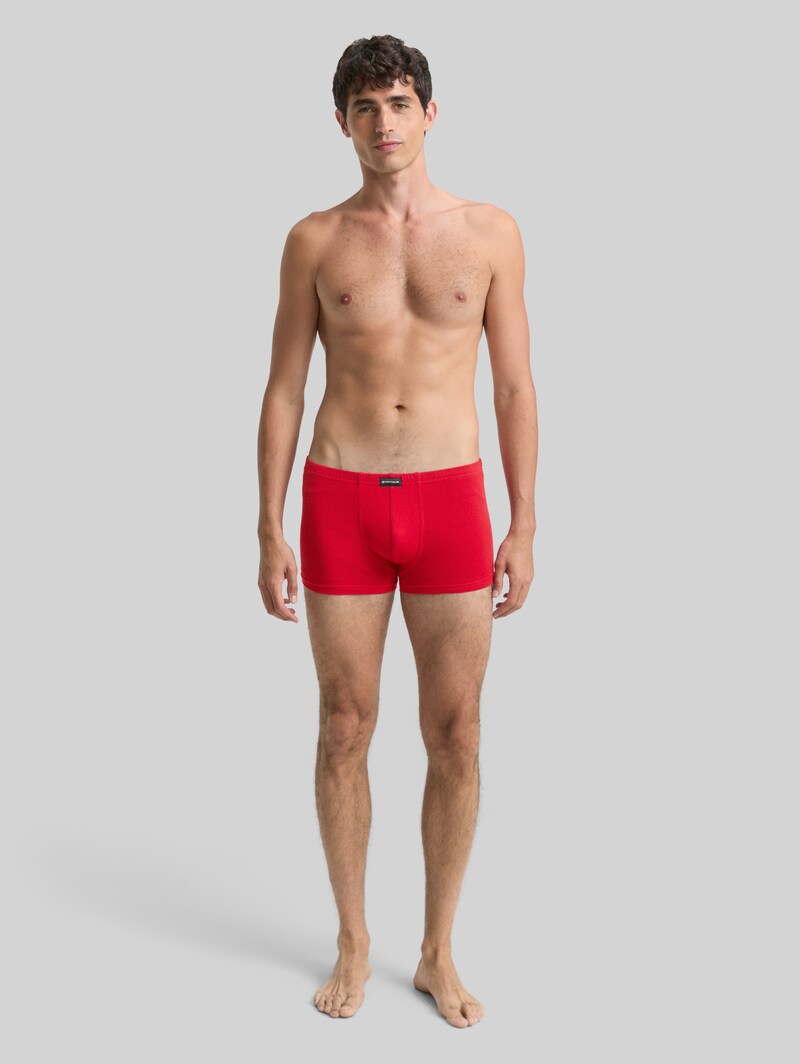 Tom Tailor Kurze Boxershorts im 3er-Pack - Melange-red-navy