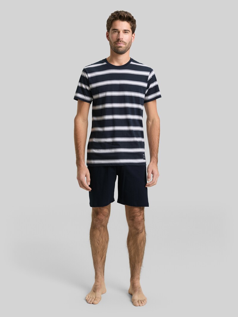 Tom Tailor Pyjama-Set aus Baumwolle - Blue Stripe