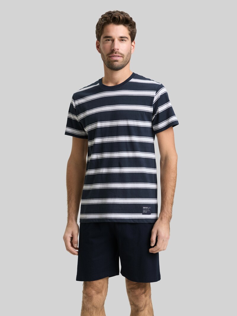 Tom Tailor Pyjama-Set aus Baumwolle - Blue Stripe