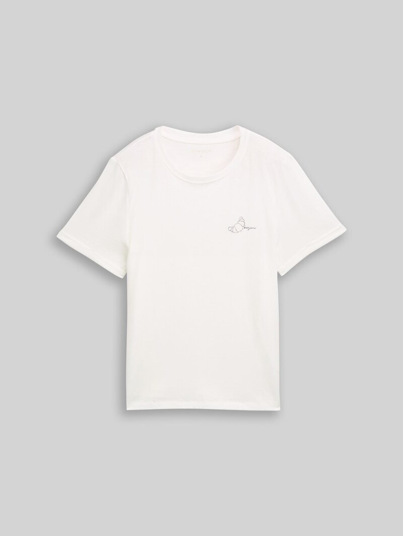 Tom Tailor T-Shirt mit Print - Whisper White