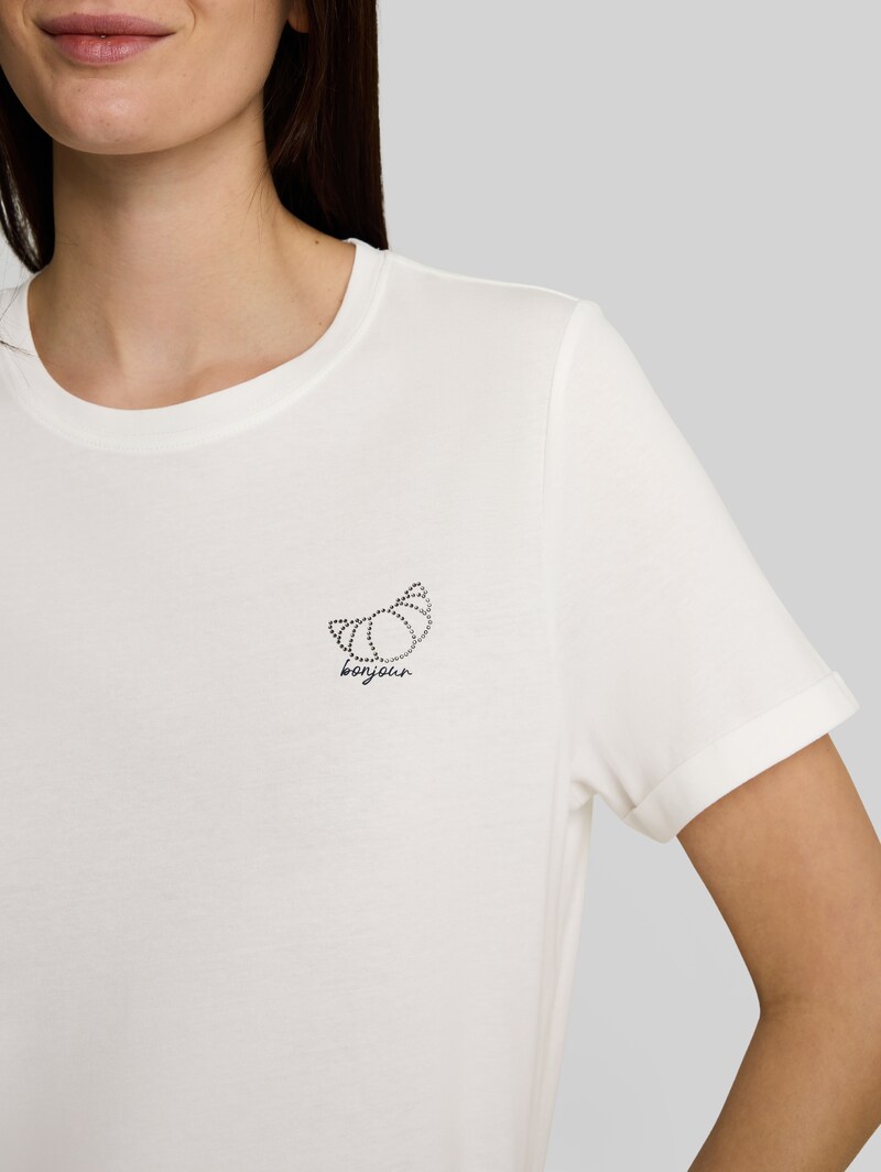 Tom Tailor T-Shirt mit Print - Whisper White