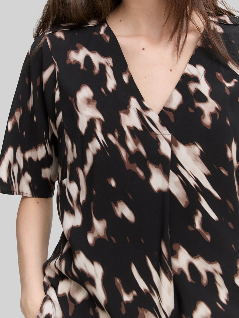 Tom Tailor Bluse mit Muster - Blurry Animal Design