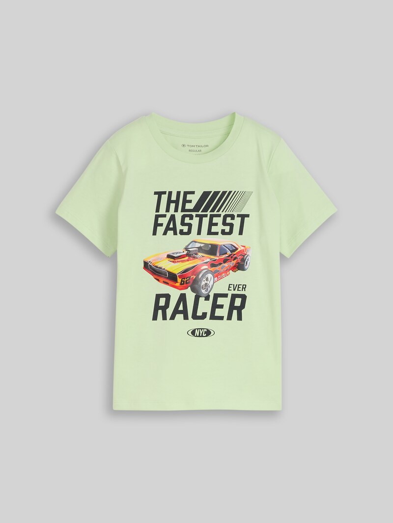 Tom Tailor T-Shirt mit Foto-Print - Frozen Lime Green