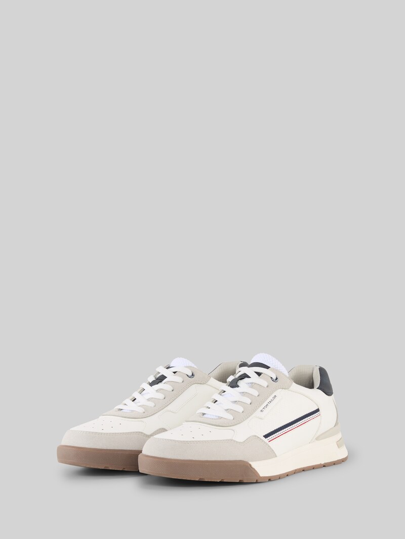 Tom Tailor Sneaker aus Lederimitat - White