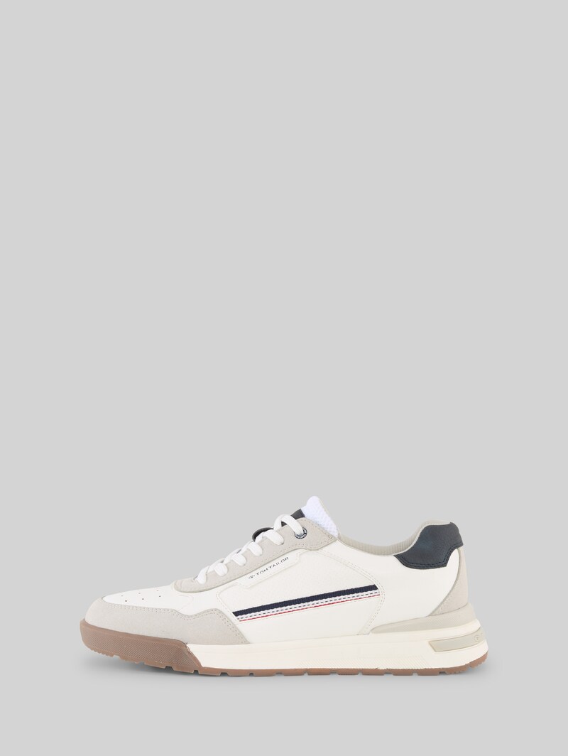 Tom Tailor Sneaker aus Lederimitat - White