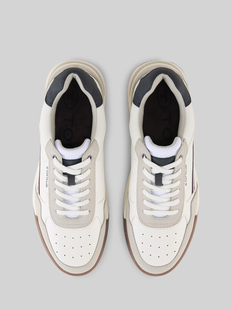 Tom Tailor Sneaker aus Lederimitat - White
