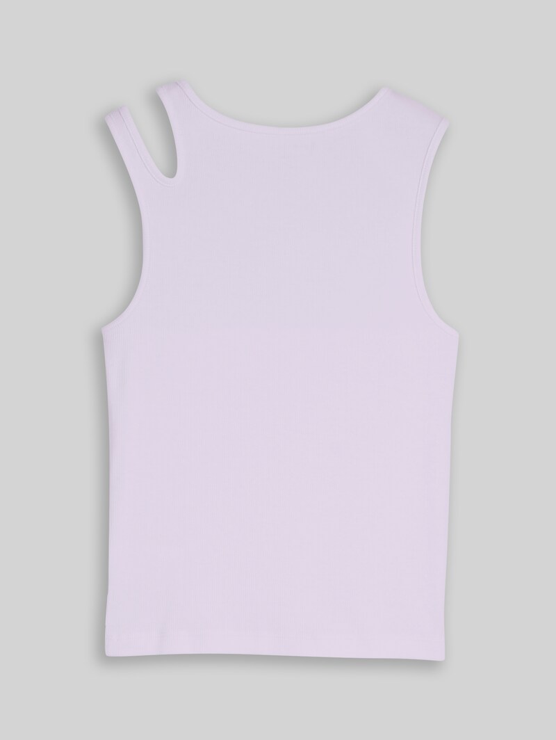 Tom Tailor Ripp Tanktop mit Cut-Outs - Cool Lilac Tom Tailor Ripp Tanktop mit Cut-Outs - Cool Lilac