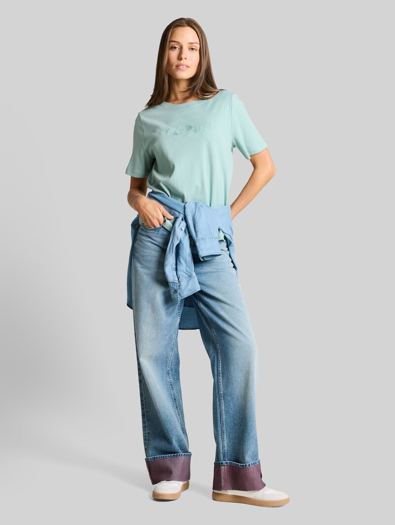 Tom Tailor T-Shirt aus Baumwolle - Light Blue Green