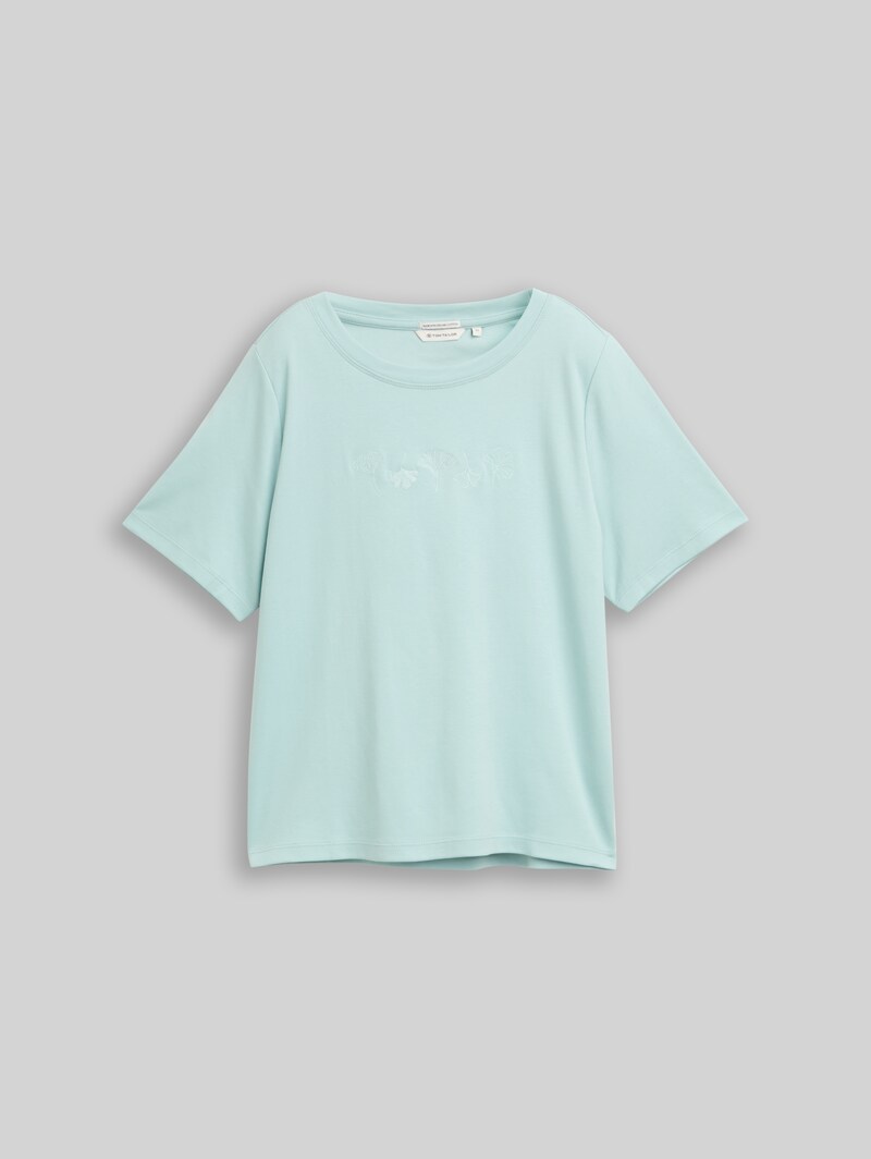 Tom Tailor T-Shirt aus Baumwolle - Light Blue Green